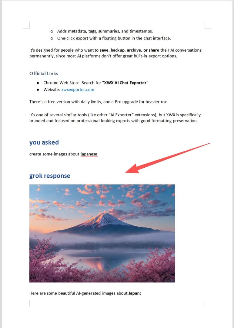 Word (.docx) Ausgabevorschau in Microsoft Word