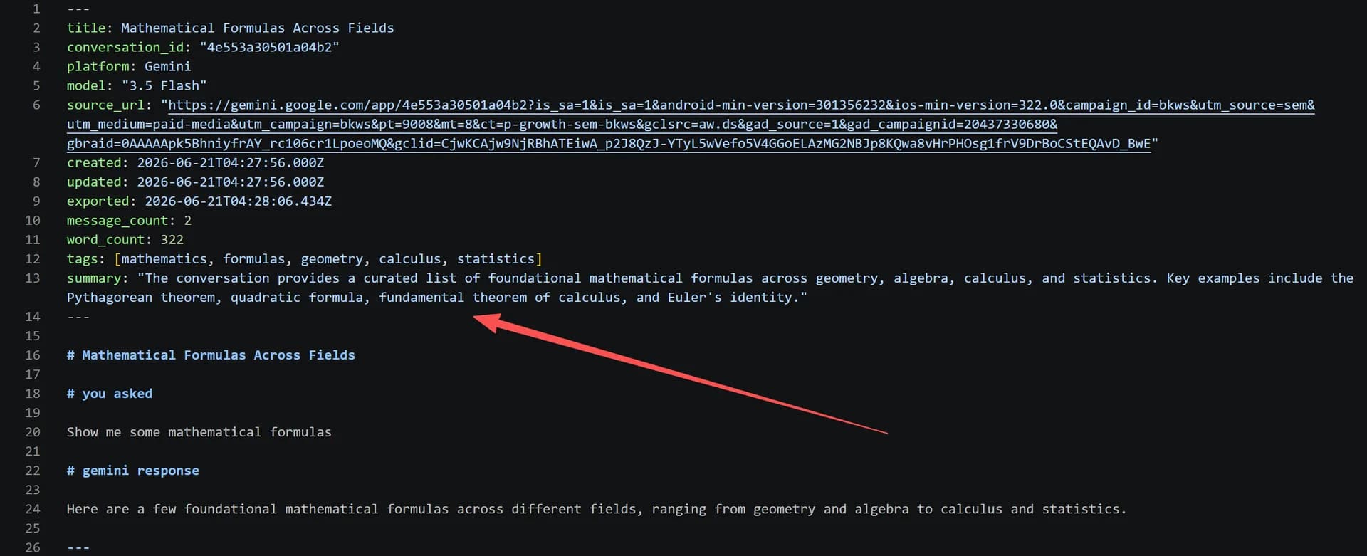 YAML 프론트매터가 있는 Markdown 파일 — 태그, 요약, 모델, 날짜