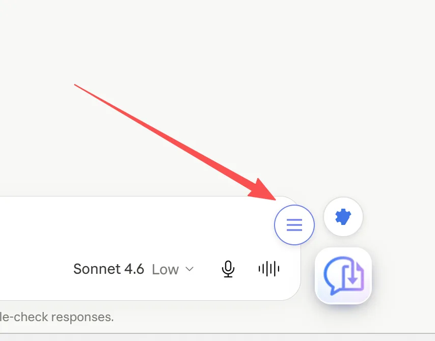 Einstellungs-Zahnrad-Satelliten-Button erscheint, wenn Quick Export EIN ist