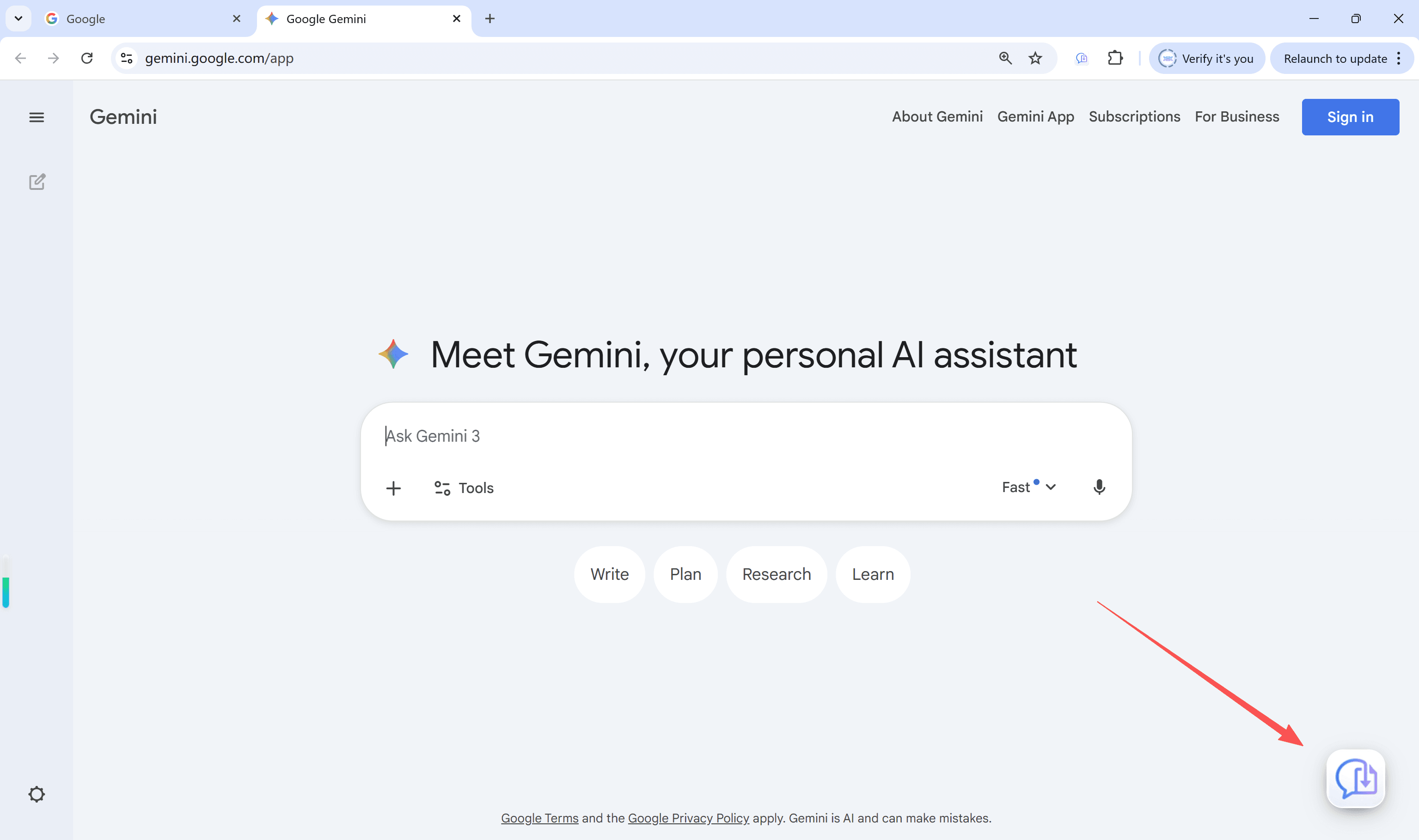フローティングボタン